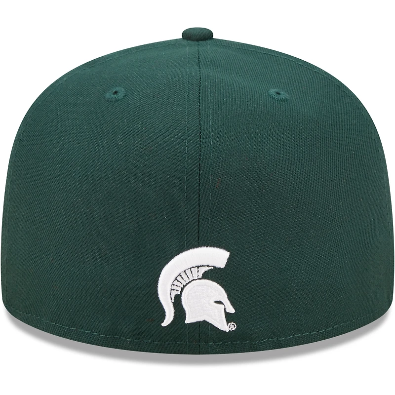 Casquette ajustée 59FIFTY verte Michigan State Spartans Script Original New Era pour homme