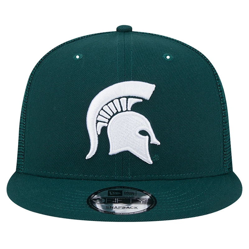 Men's New Era Green Michigan State Spartans Trucker 9FIFTY Snapback Hat
