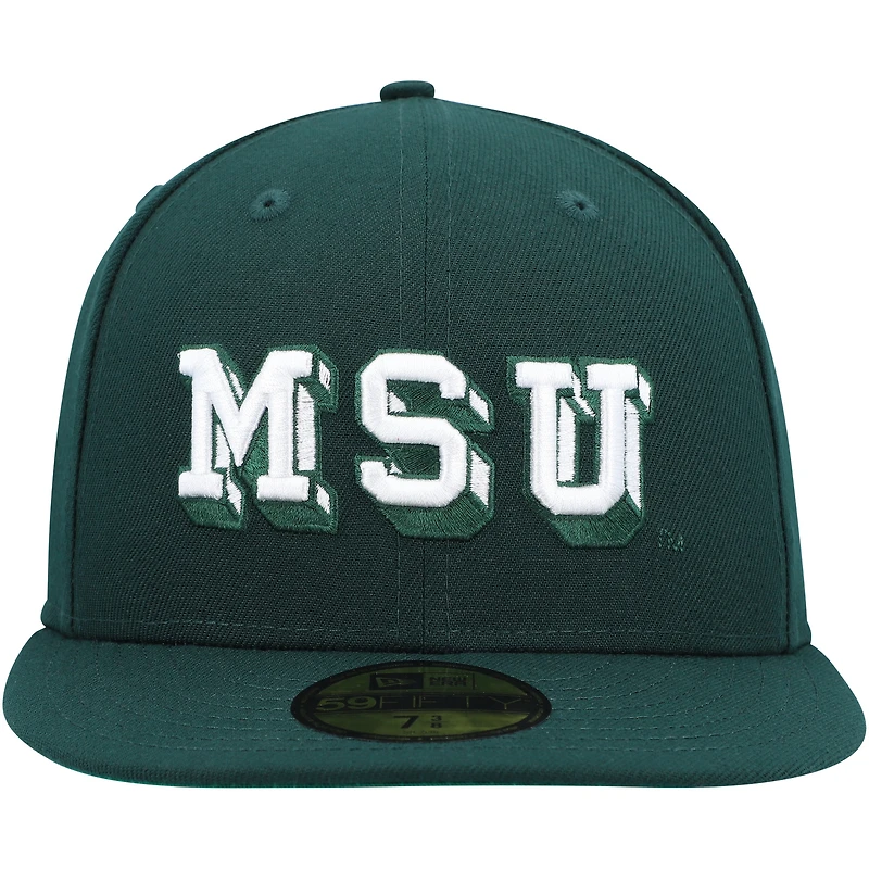 Casquette ajustée New Era Michigan State Spartans Vault Multi 59FIFTY pour homme