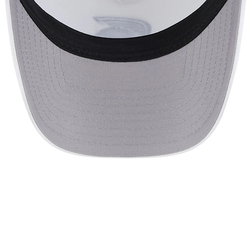 Men's New Era White/Green Michigan State Spartans Court Sport Foam A-Frame 9FORTY Adjustable Trucker Hat