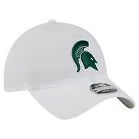 Casquette ajustable New Era blanche Michigan State Spartans Active Ripstop 9TWENTY pour homme