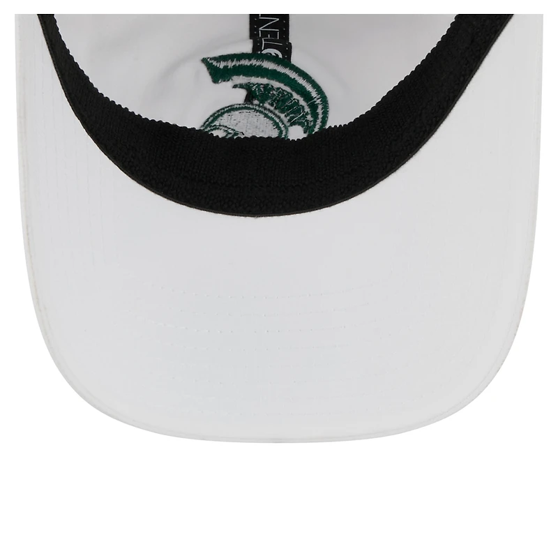 Casquette ajustable New Era blanche Michigan State Spartans Active Ripstop 9TWENTY pour homme