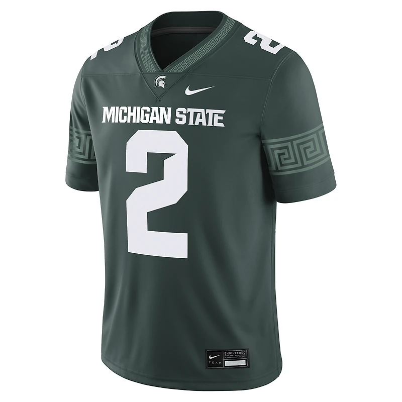 Men's Nike Aidan Chiles Green Michigan State Spartans NIL Football Game Jersey