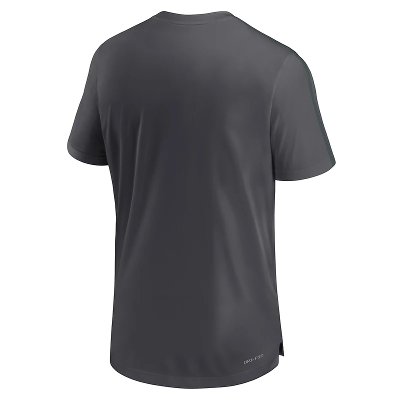 Men's Nike Green Michigan State Spartans 2024 Sideline Coach Performance Top
