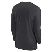 Men's Nike Anthracite Michigan State Spartans 2024 Sideline Coach UV Performance Long Sleeve T-Shirt