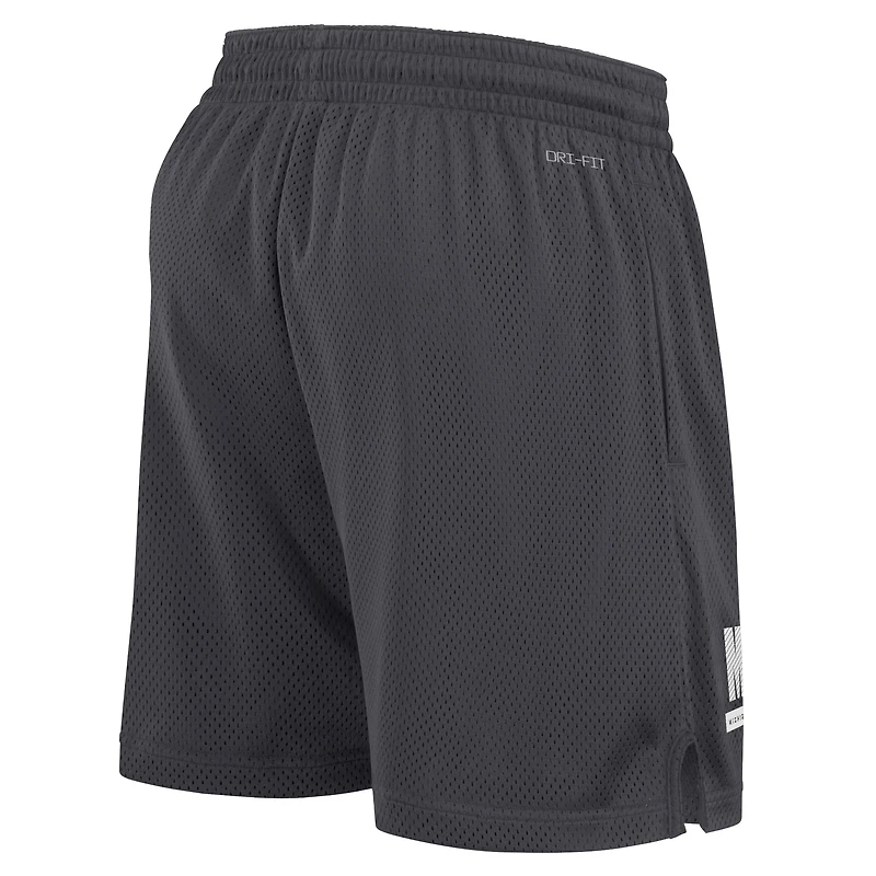 Men's Nike Anthracite Michigan State Spartans 2024 Sideline Performance Mesh Shorts