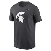 T-shirt Nike Anthracite Michigan State Spartans Primetime Evergreen Logo pour homme