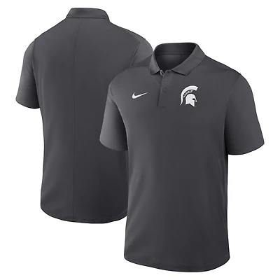 Polo Nike Anthracite Michigan State Spartans Primetime Victory Primary Logo Performance pour homme