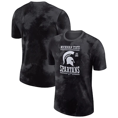T-shirt Team Stack des Spartans de l'État du Michigan Nike pour homme, anthracite