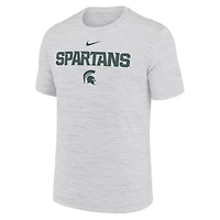T-shirt Nike Ash Michigan State Spartans 2025 Sideline Velocity Dri-FIT pour homme