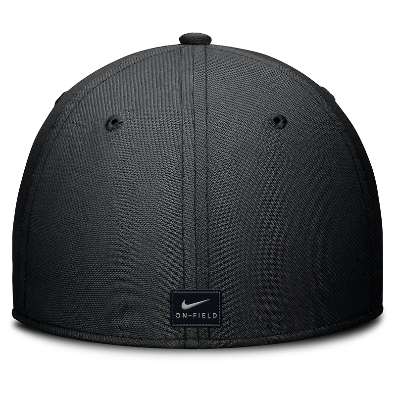 Casquette Nike noire/camouflage Michigan State Spartans 2024 Military Appreciation Rise Swoosh Performance Flex pour homme