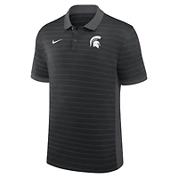 Men's Nike Black Michigan State Spartans 2025 Early Season Coaches Sideline Victory Stripe Performance Polo