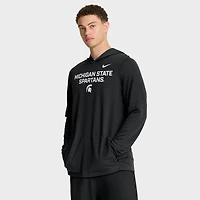 Men's Nike Michigan State Spartans 2025 Sideline Dri-FIT Long Sleeve Hoodie T-Shirt