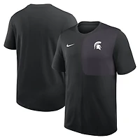 Maillot d'entraîneur Nike noir Michigan State Spartans 2025 Sideline UV Dri-FIT pour homme