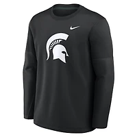 Haut à manches longues Nike vert Michigan State Spartans 2026 Sideline Coaches Therma-FIT pour homme