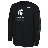 T-shirt à manches longues alternatif Nike Michigan State Spartans pour homme noir