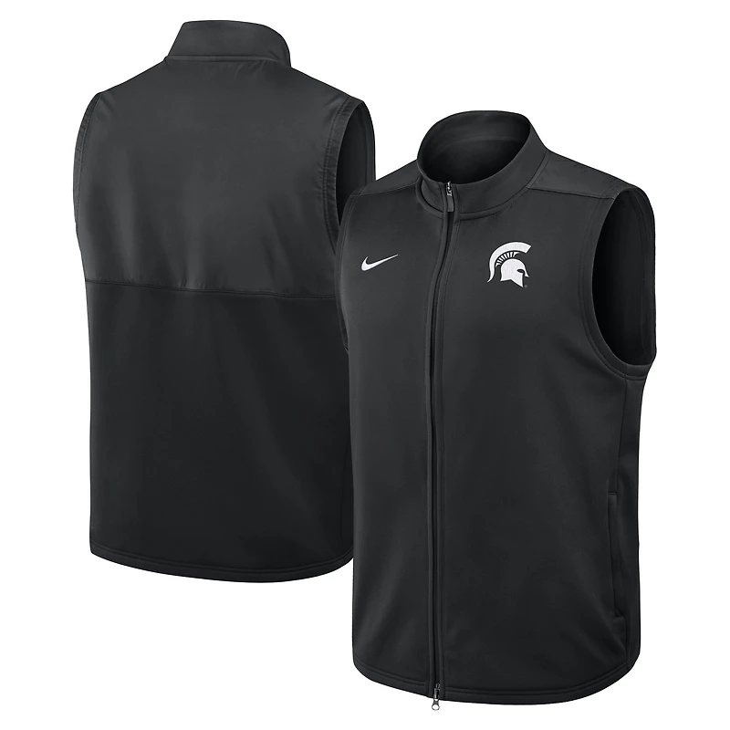 Men's Nike Black Michigan State Spartans Primetime Victory Performance Full-Zip Vest