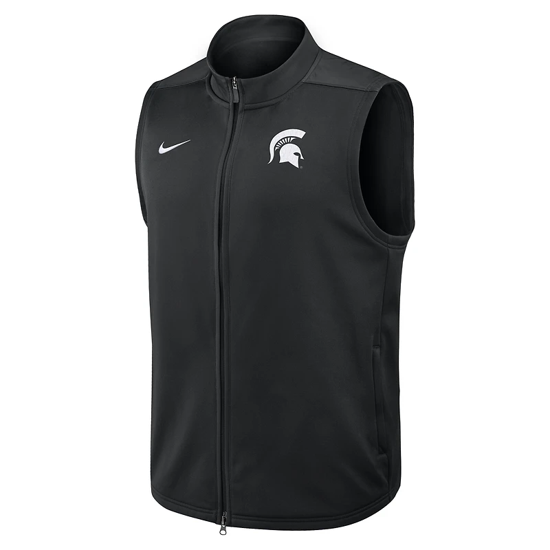 Men's Nike Black Michigan State Spartans Primetime Victory Performance Full-Zip Vest