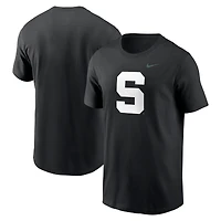 T-shirt Nike noir avec logo alternatif Michigan State Spartans Primetime pour homme