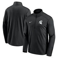 Men's Nike  Black Michigan State Spartans Primetime Pacer Performance Half-Zip Top