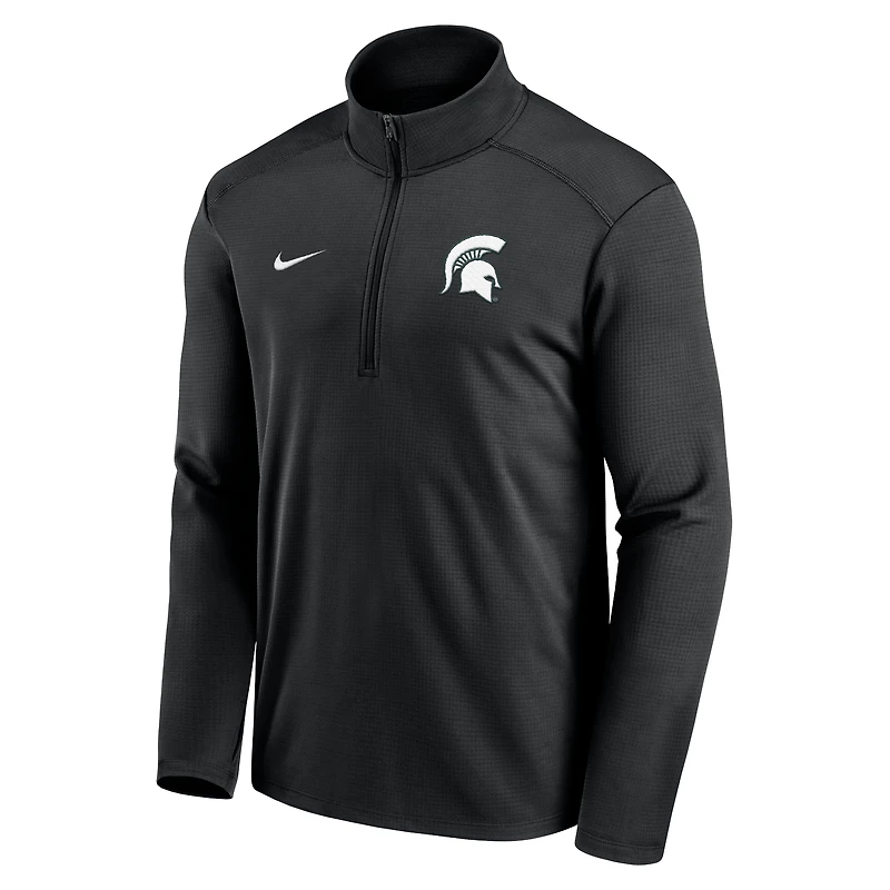 Men's Nike  Black Michigan State Spartans Primetime Pacer Performance Half-Zip Top