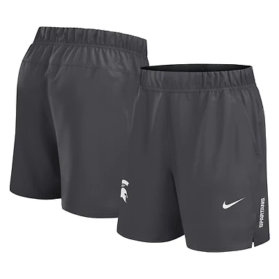 Short Nike Primetime Woven Victory Performance pour homme, couleur anthracite, des Spartans de l'État du Michigan