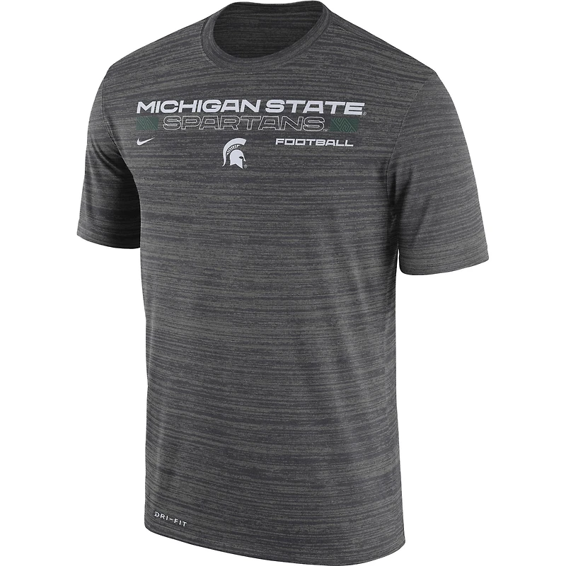 Men's Nike Charcoal Michigan State Spartans Velocity Legend Performance T-Shirt