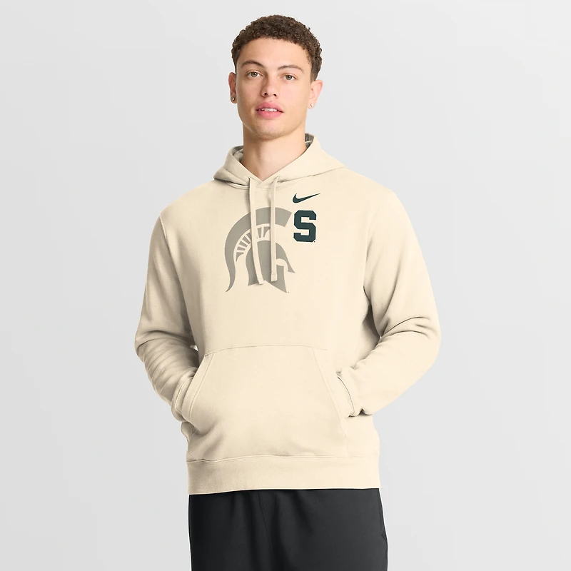 Sweat à capuche Nike crème Michigan State Spartans Campus Shadow pour homme