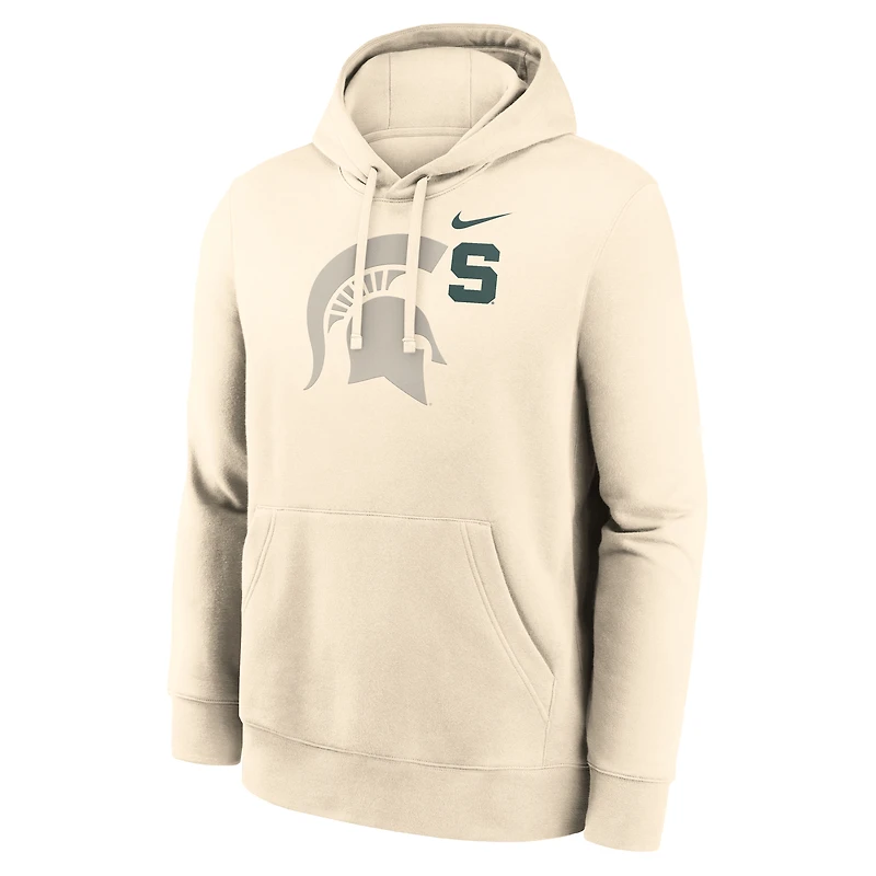 Men's Nike Cream Michigan State Spartans Campus Shadow Hoodie