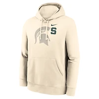 Men's Nike Cream Michigan State Spartans Campus Shadow Hoodie