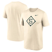 T-shirt de performance Nike pour homme, couleur crème, Michigan State Spartans, Legend Baseball Icon