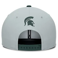 Casquette Nike Michigan State Spartans 2025 Sideline Campus Pro Local Snapback pour homme, gris/vert