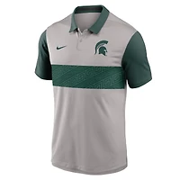 Polo Nike gris/vert pour homme Michigan State Spartans Vapor Dri-FIT