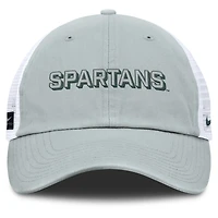 Men's Nike Gray Michigan State Spartans 2025 Gameday On-Field Club Adjustable Trucker Hat