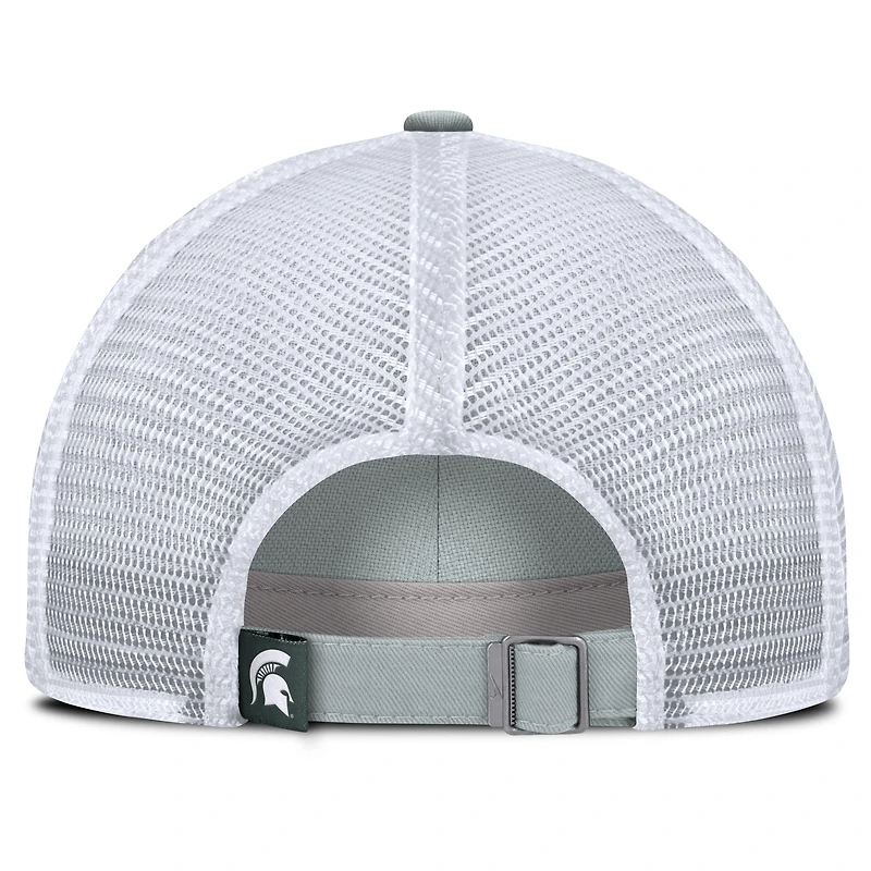 Men's Nike Gray Michigan State Spartans 2025 Gameday On-Field Club Adjustable Trucker Hat