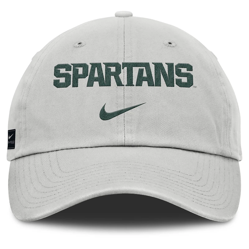 Casquette ajustable Nike grise Michigan State Spartans 2025 On-Field Gameday Club pour homme