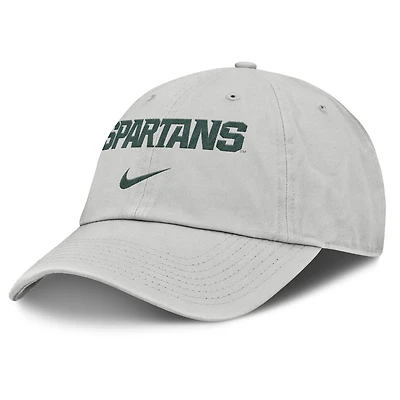 Casquette ajustable Nike grise Michigan State Spartans 2025 On-Field Gameday Club pour homme