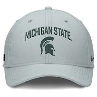 Casquette Nike grise Michigan State Spartans 2025 Performance Flex On-Field pour homme