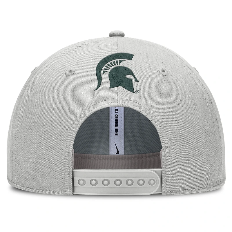 Men's Nike Gray Michigan State Spartans 2025 Sideline Dust Pinched Rise Adjustable Hat