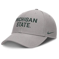 Men's Nike Gray Michigan State Spartans 2025 Sideline Rise Practice Adjustable Hat