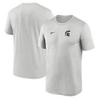 Men's Nike Gray Michigan State Spartans 2025 Sideline Small Logo Legend Dri-FIT T-Shirt