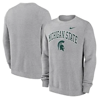 Men's Nike Gray Michigan State Spartans Arch Pullover Sweatshirt