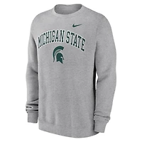 Sweat-shirt Nike gris à manches longues Arch des Spartans de l'État du Michigan pour homme