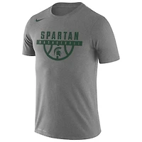 T-shirt Nike gris Michigan State Spartans Basketball Drop Legend Performance pour homme