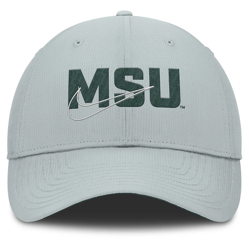 Casquette ajustable Nike Michigan State Spartans Club Prep Performance grise pour homme