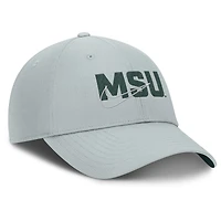 Casquette ajustable Nike Michigan State Spartans Club Prep Performance grise pour homme