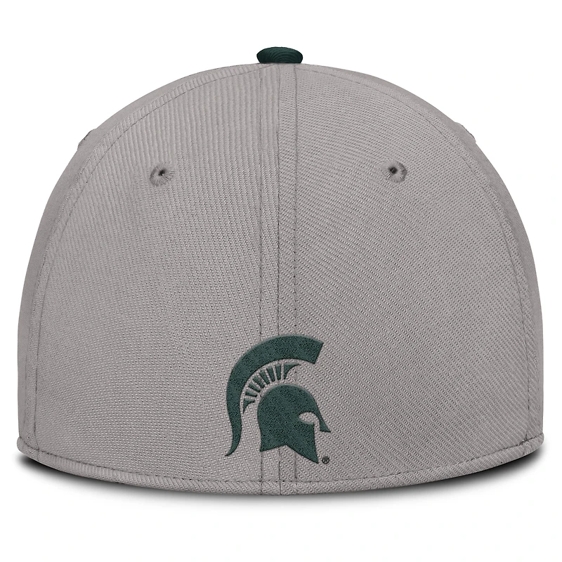 Casquette Nike grise Michigan State Spartans Rise Prep Performance Flex pour homme