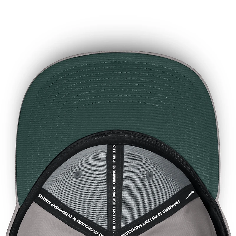 Casquette Nike grise Michigan State Spartans Rise Prep Performance Flex pour homme