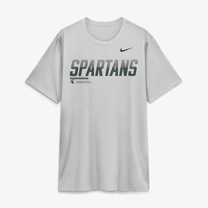 T-shirt Nike gris pour homme Michigan State Spartans Sideline Legend Dri-FIT