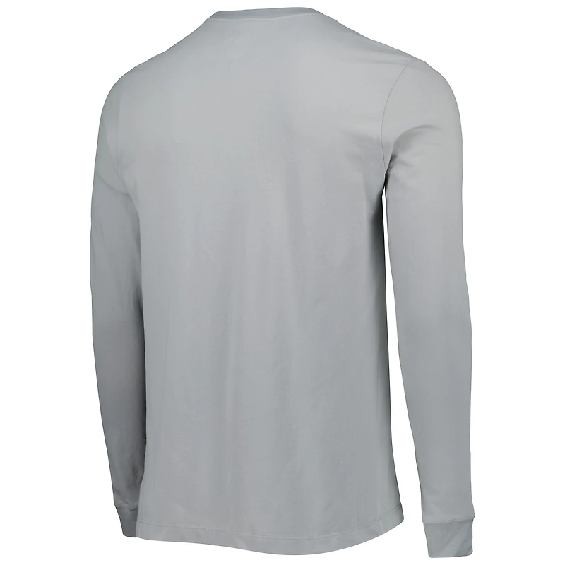T-shirt à manches longues Nike Michigan State Spartans Team Practice Performance pour homme, gris